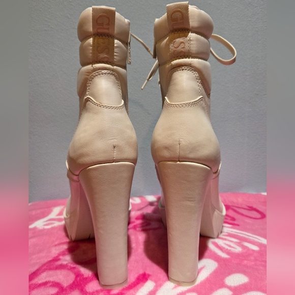 Guess Women's Talore Faux Leather Heeled Ivory Boot, Size 10M - Picture 8 of 11